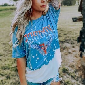 Sweet Claire Oversized Vintage Acid Wash Graphic Tee